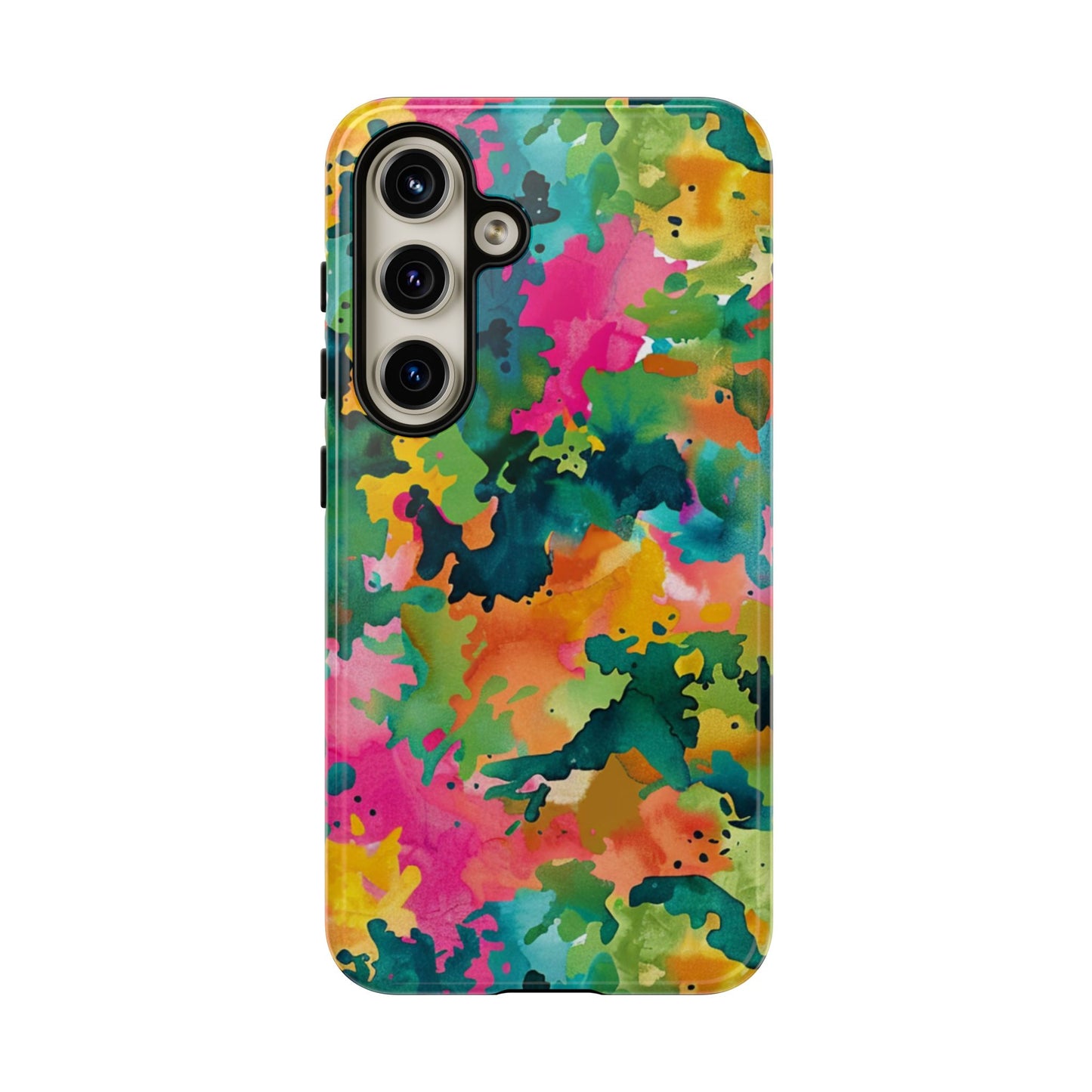 Vibrant Watercolor Splash Samsung Galaxy Case – Multicolor Abstract Artistic Design