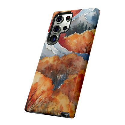 Autumn Mountain Forest Watercolor - Samsung Galaxy Case