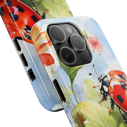 Watercolor Ladybug & Poppy Fields - iPhone Series Case