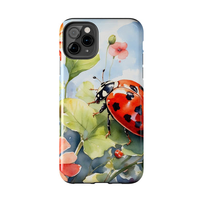 Watercolor Ladybug & Poppy Fields - iPhone Series Case