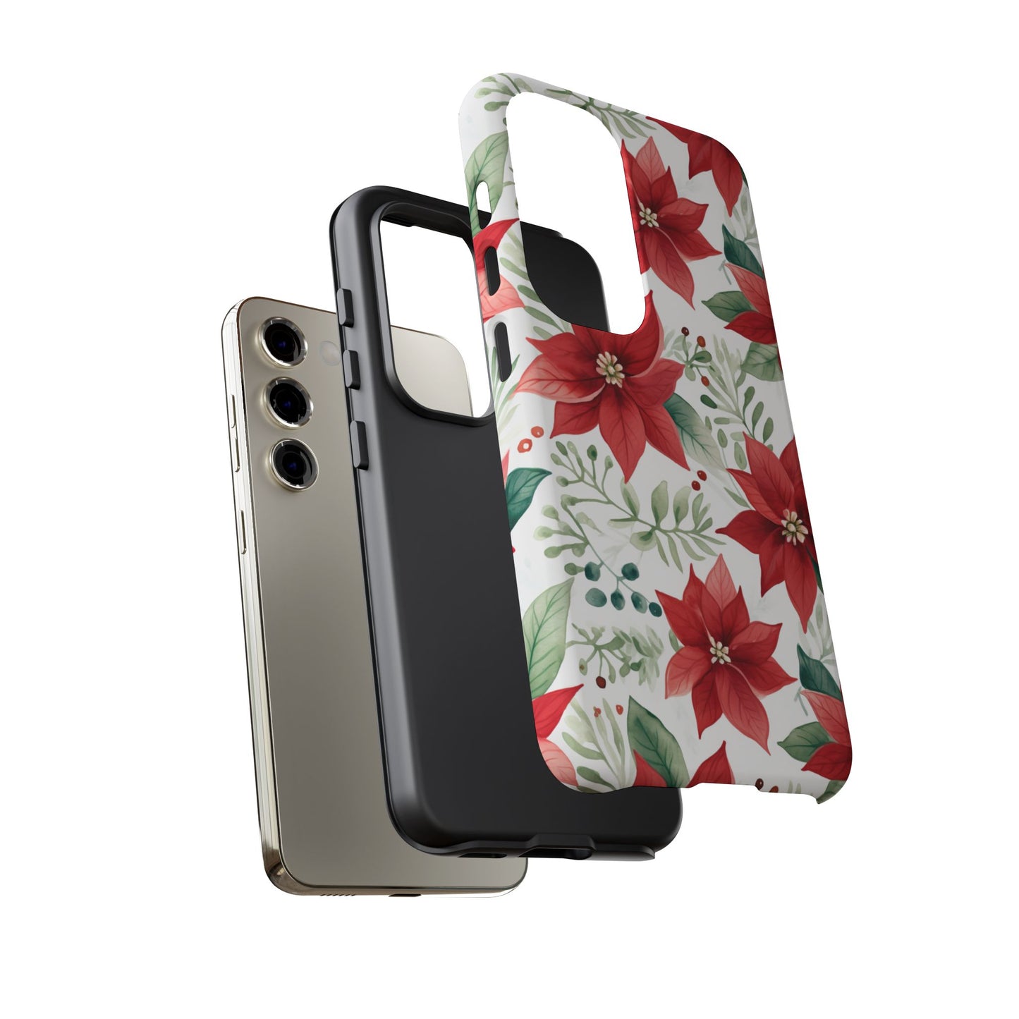 Festive Poinsettia Holiday Pattern – Samsung Galaxy Series Case