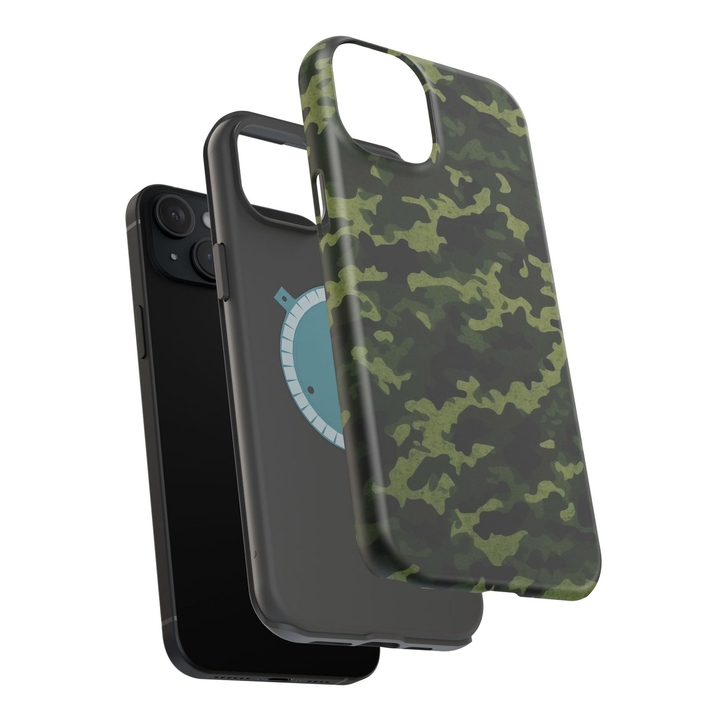 Dark Green Camouflage – MagSafe iPhone Case, Slim and Drop-Resistant