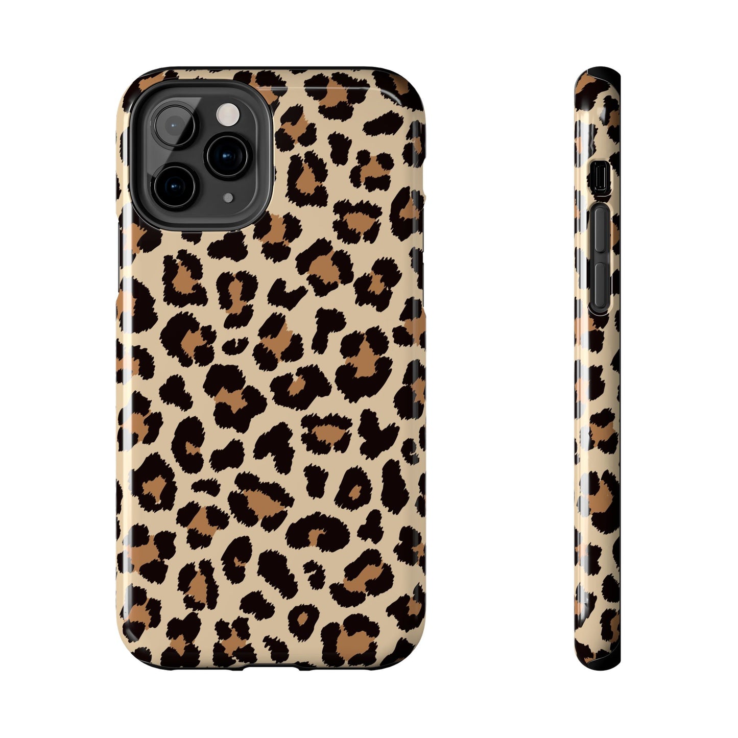 Wild Leopard Print Tough iPhone Case – Bold Animal Pattern Design with Dual-Layer Protection