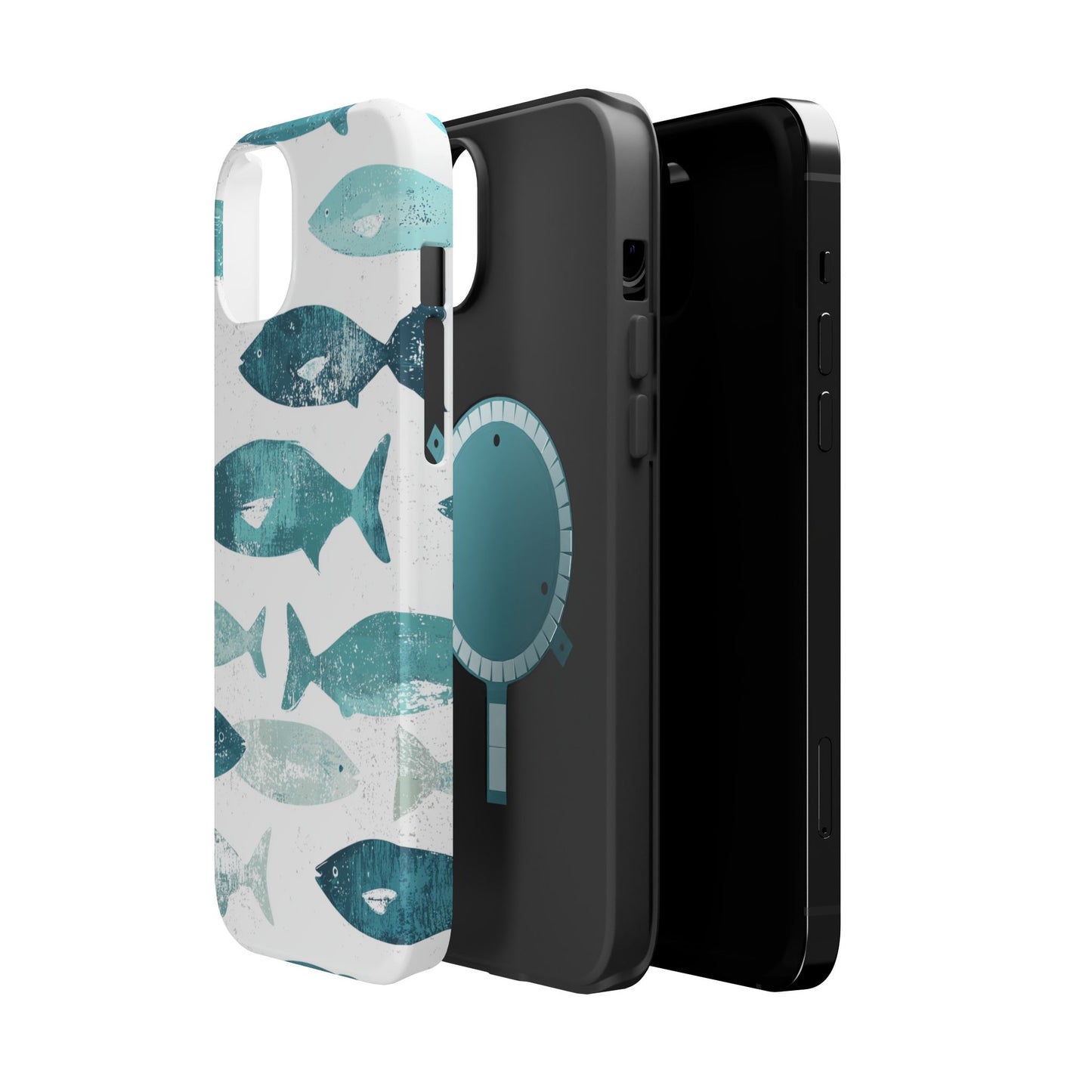 Vintage Blue Fish Print - MagSafe iPhone Series Case