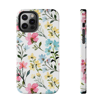 Watercolor Floral Bliss – iPhone Series Case with Pastel Flower Design