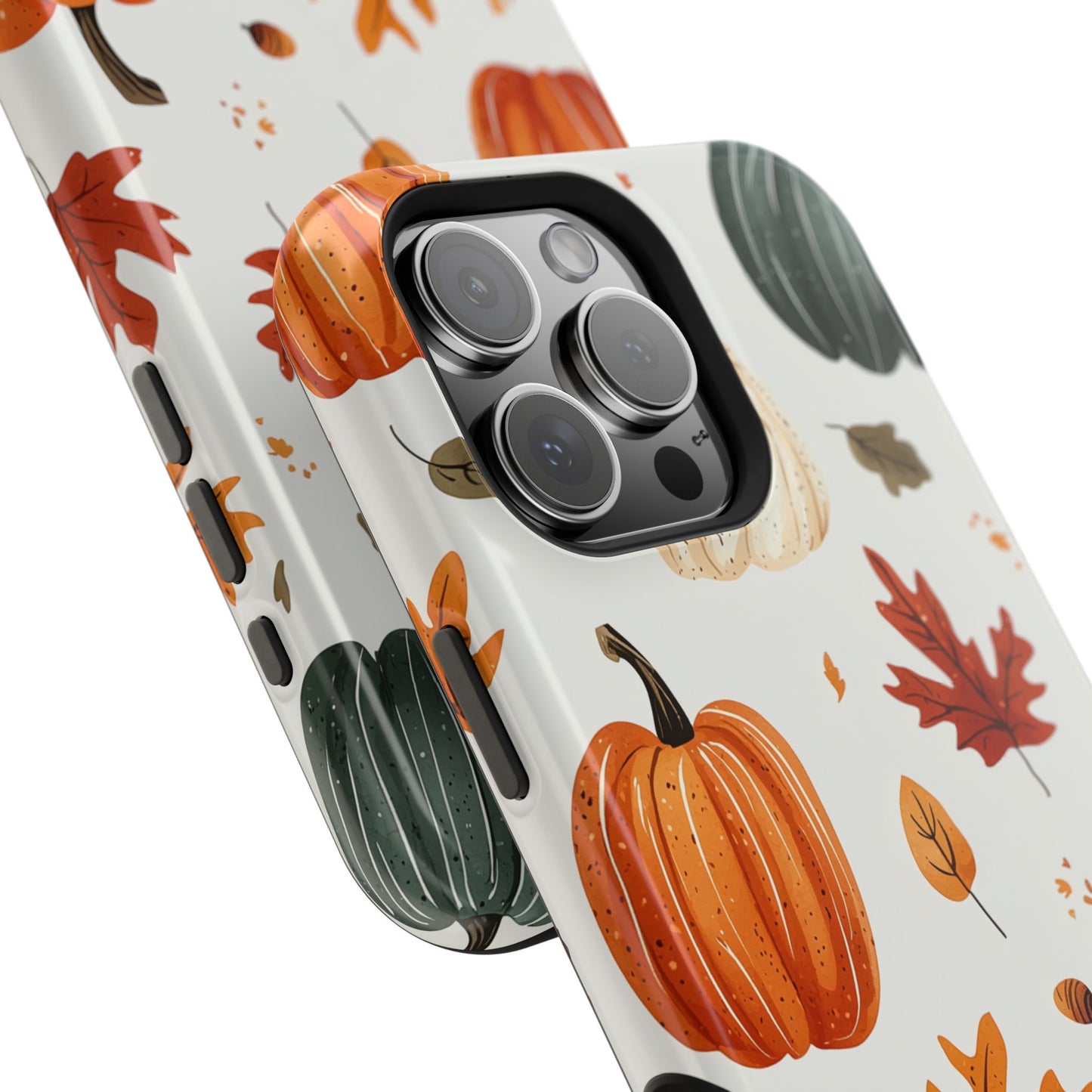 Autumn Pumpkin MagSafe iPhone Case – Fall Leaves and Harvest Design