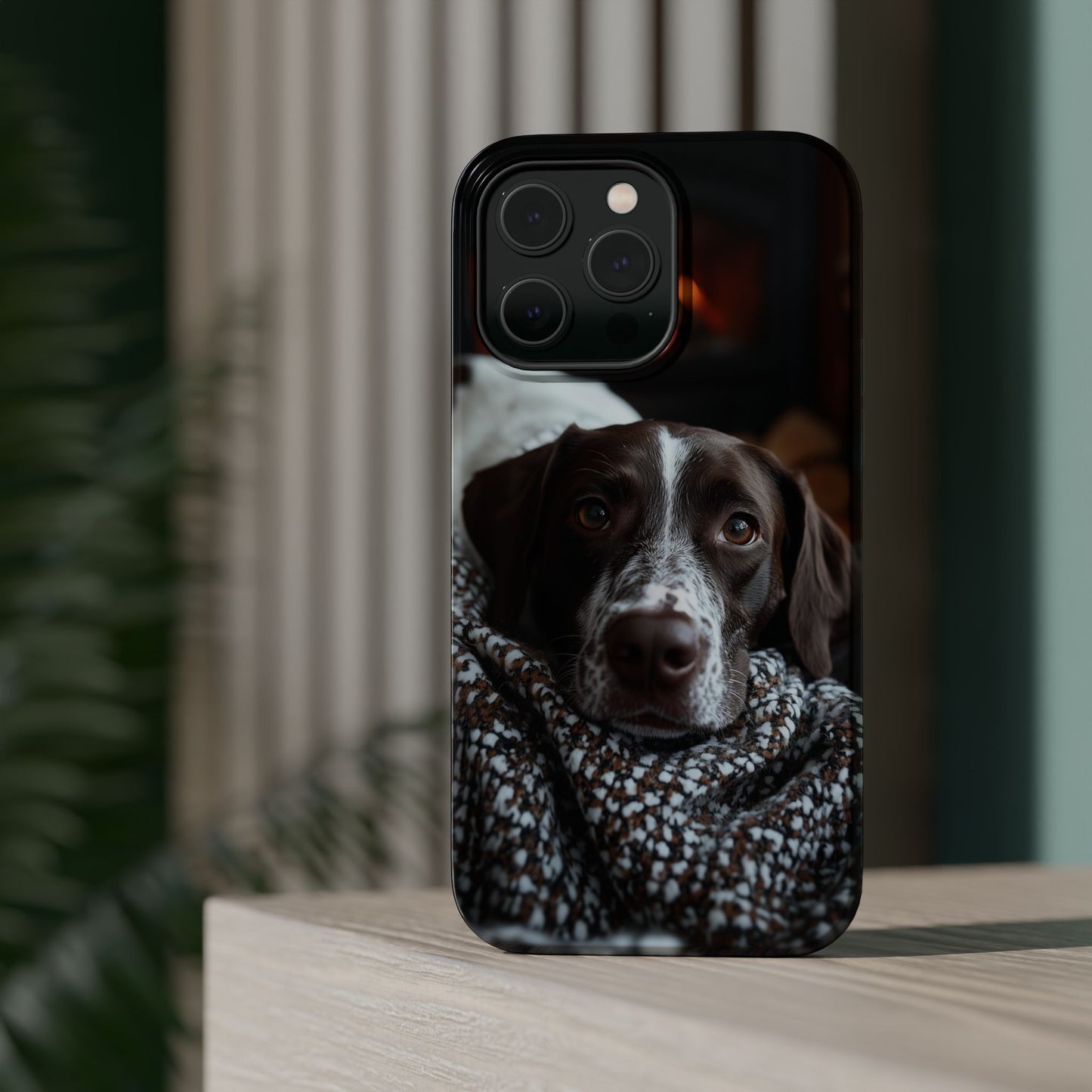 Majestic German Shorthaired Pointer MagSafe iPhone Case – Sunset Prairie Design