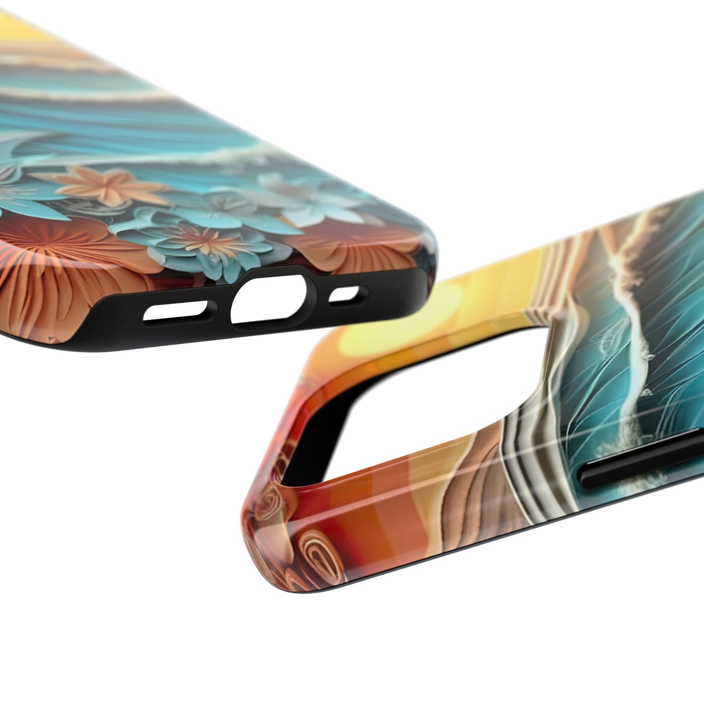 Tropical Sunset Paper Art Ocean – iPhone Series Case