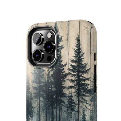 Misty Forest iPhone Case - Rustic Nature-Inspired Protective Cover