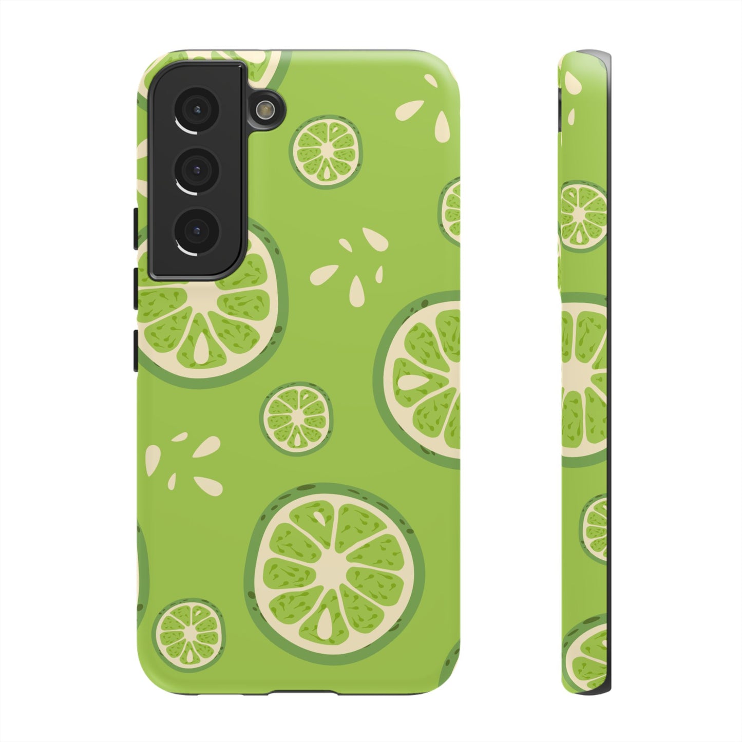 Zesty Lime Splash Tough Samsung Galaxy Case – Fresh Citrus Design, Dual-Layer Protection