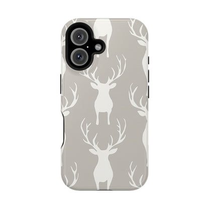 Minimalist Deer Silhouette MagSafe Pattern – iPhone Series Case