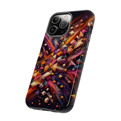 Vibrant Geometric Case | Futuristic Cosmic Art