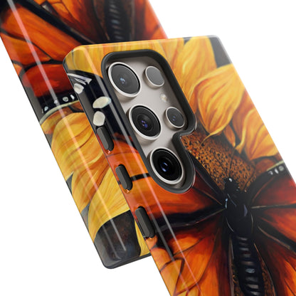 Monarch Butterfly & Sunflower Art – iPhone Case