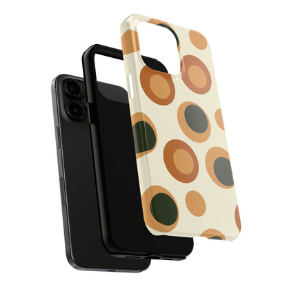 Retro Earthy Circles - iPhone Case