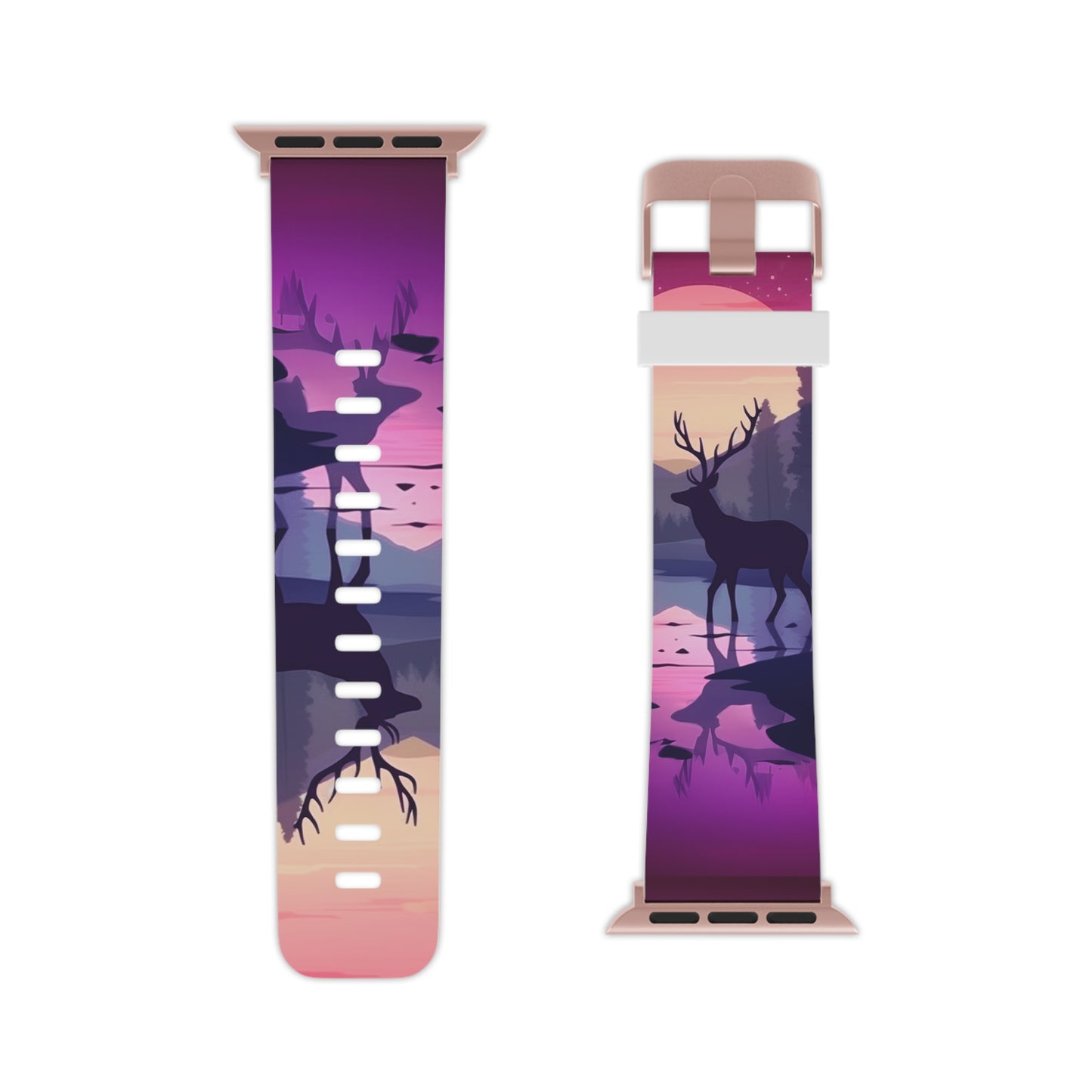 Twilight Elegance Stag Reflection Apple Watch Band