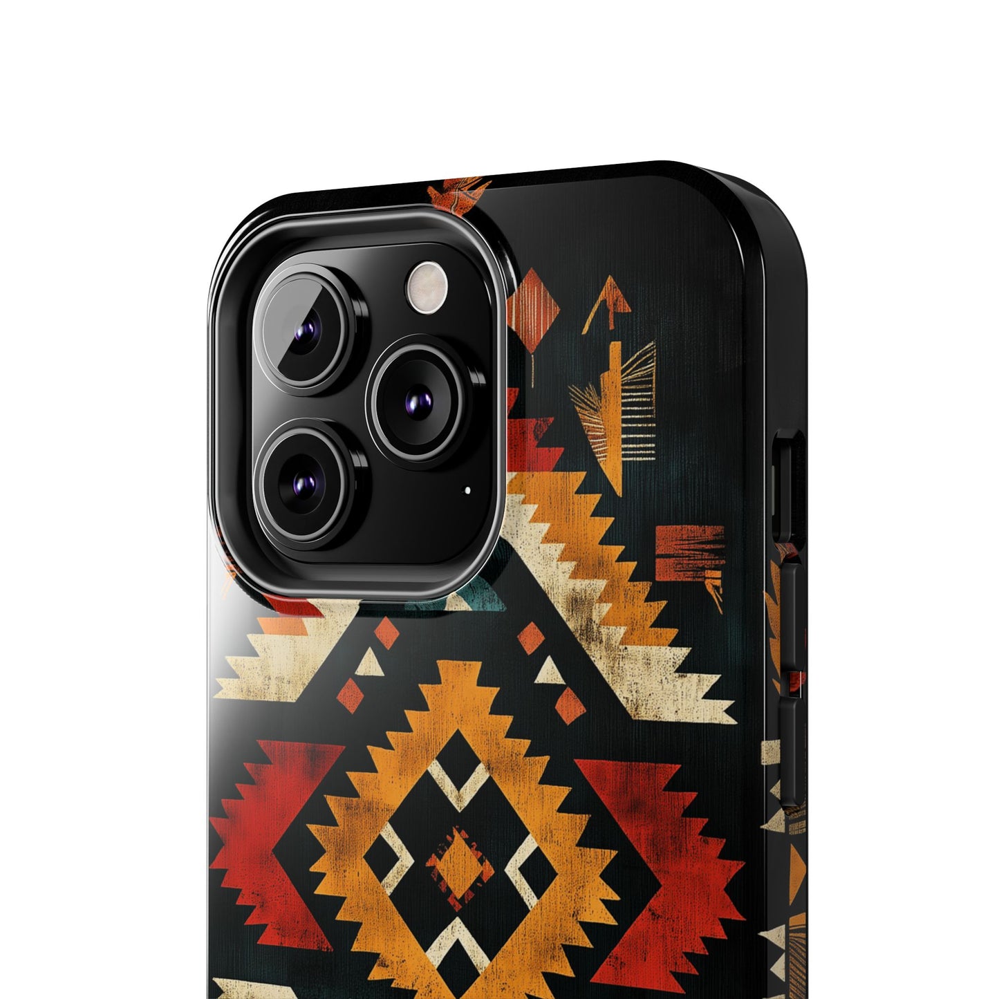 Southwestern Tribal Diamond Tough iPhone Case – Bold Geometric Pattern, Dual - Layer Protection - BOGO Cases