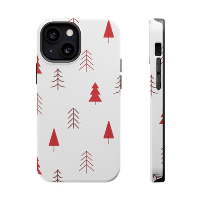 Scandi Red Pine Trees - MagSafe iPhone Series Case