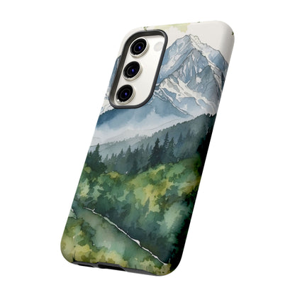 Watercolor Alpine Mountainscape - Samsung Galaxy Case