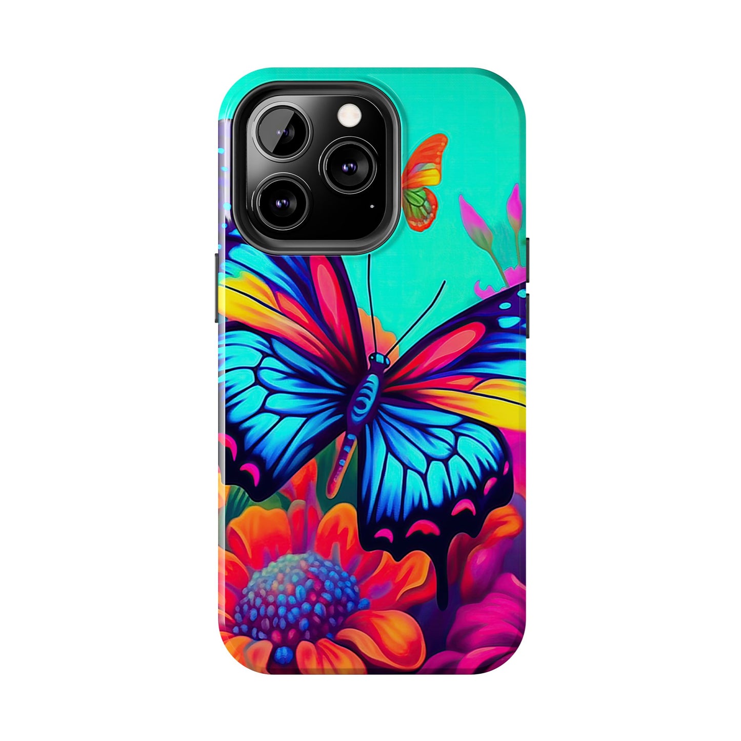 Vivid Butterfly & Floral Burst - iPhone Series Case