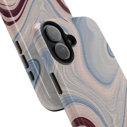 Marble Swirl Elegance – iPhone Case with Blue & Pink Abstract Art