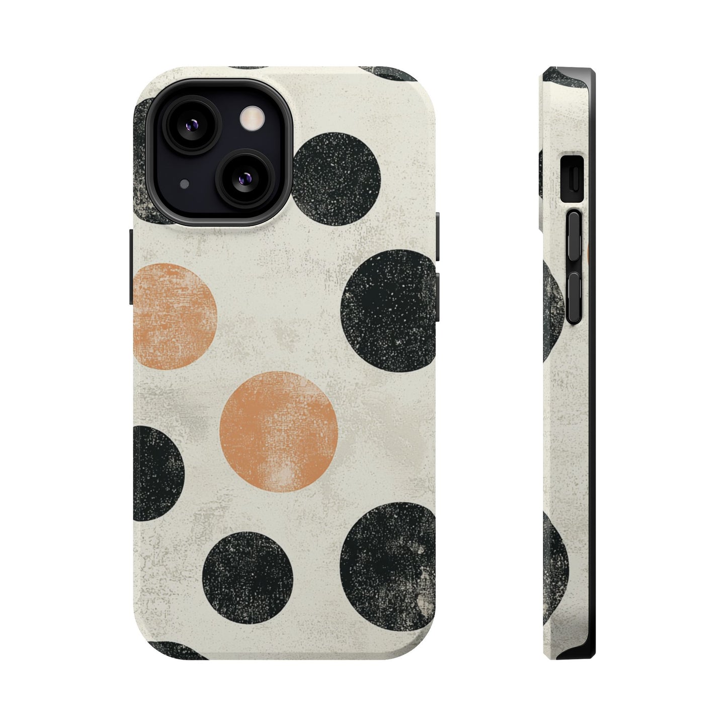 Vintage Polka Dot MagSafe iPhone Case - Retro Abstract Protective Cover