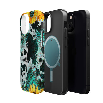 Boho Turquoise Sunflower Lace - MagSafe iPhone Series Case