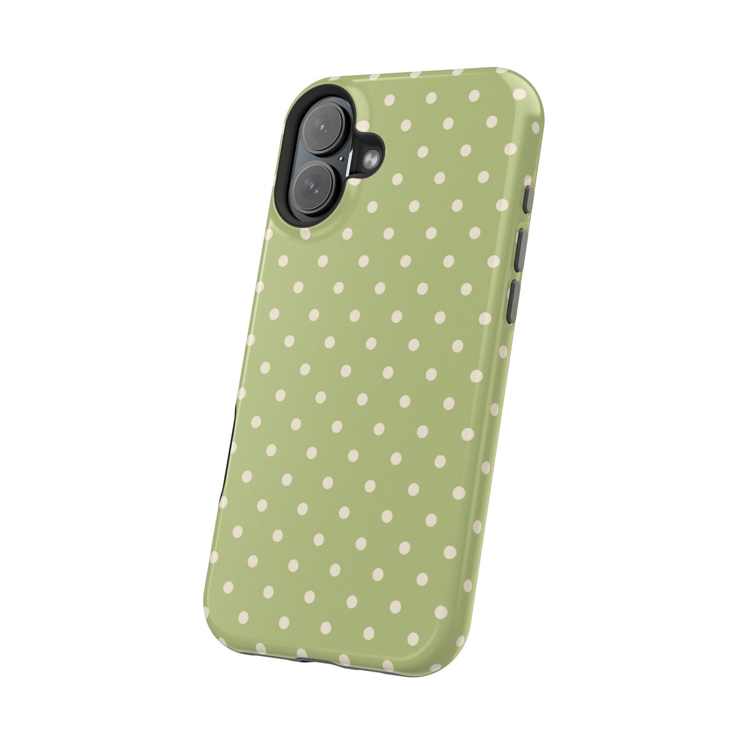 Sage Green Polka Dots – MagSafe iPhone Case