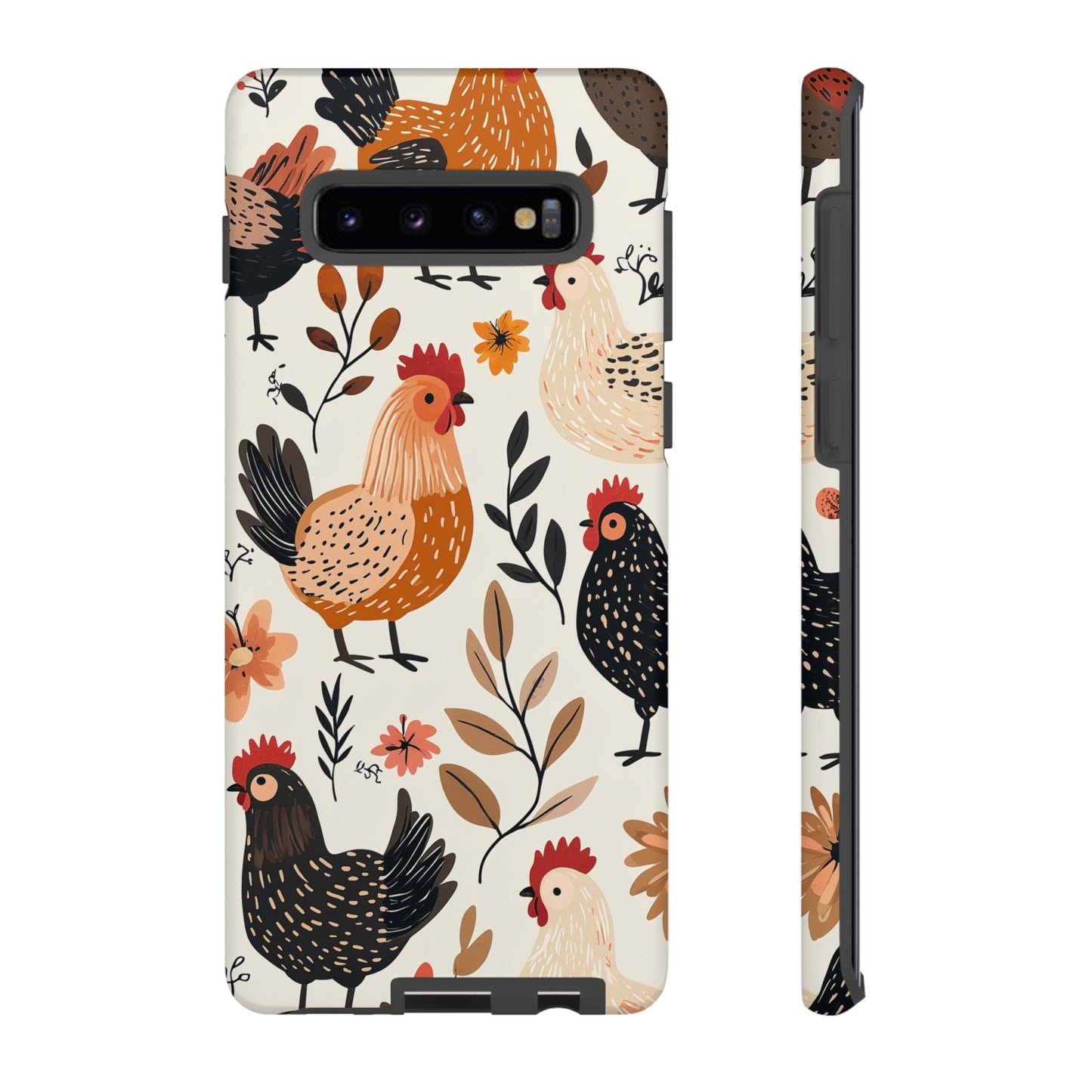 Samsung Galaxy Case: Cluckin' Vintage – Chickens & Leaves