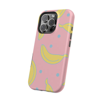 Pink Banana Pop MagSafe iPhone Case – Cute Pastel Design with Fun Retro Vibe