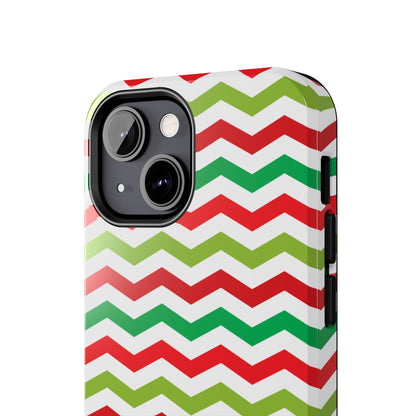 Vibrant Fiesta Chevron – Yellow Green, Green & Red Geometric Case