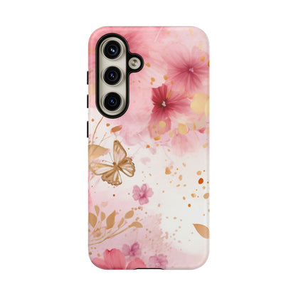 Blush Pink Floral Butterfly - Samsung Galaxy Case