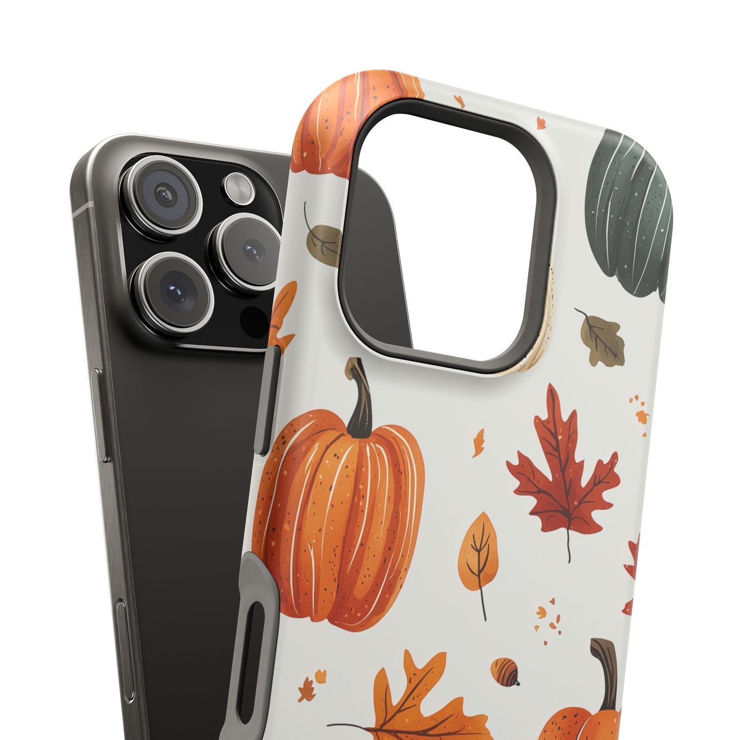 Autumn Pumpkin MagSafe iPhone Case – Fall Leaves and Harvest Design