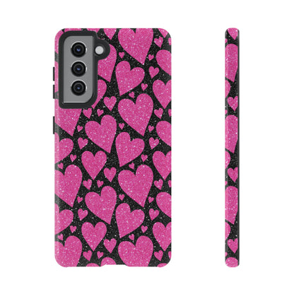 Glitter Hearts Samsung Galaxy Case