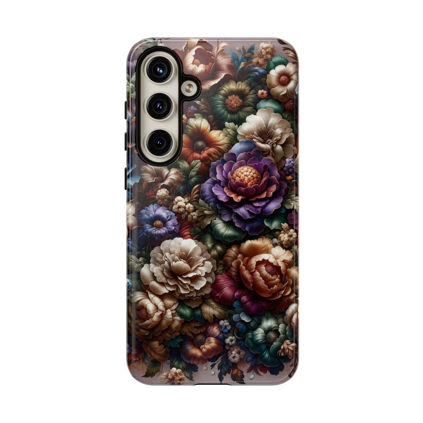 Floral Elegance For Samsung - Protective Dual-Layer Design with Vibrant Full-Wrap Print