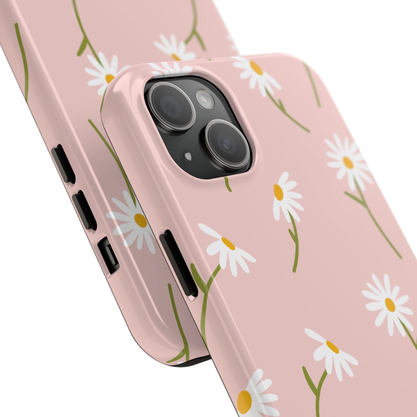 Daisy Delight Tough iPhone Case – Cute Floral Design with Dual-Layer Protection