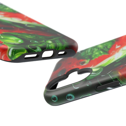 Juicy Watermelon & Mint MasSafe iPhone Case – Tough Dual-Layer, Vibrant Summer Design