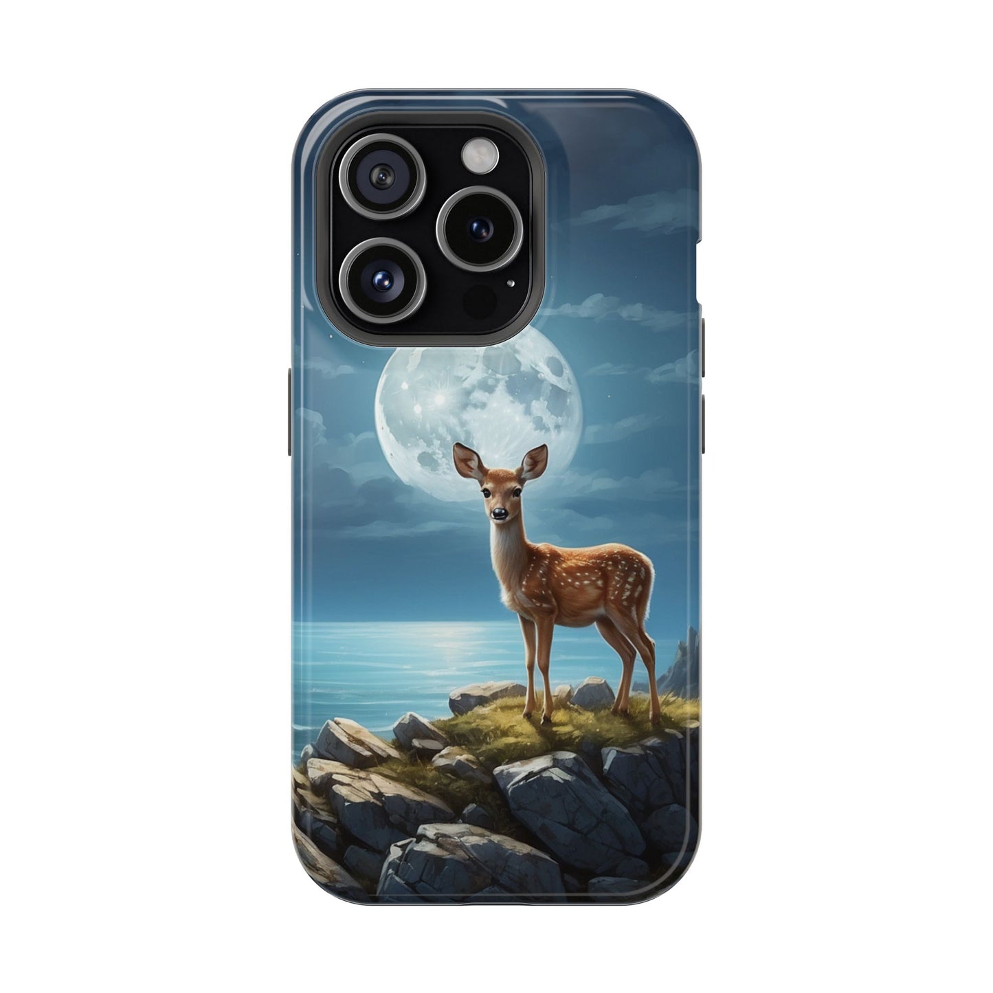 Enchanted Fawn Under the Moonlit Sky MagSafe iPhone Case