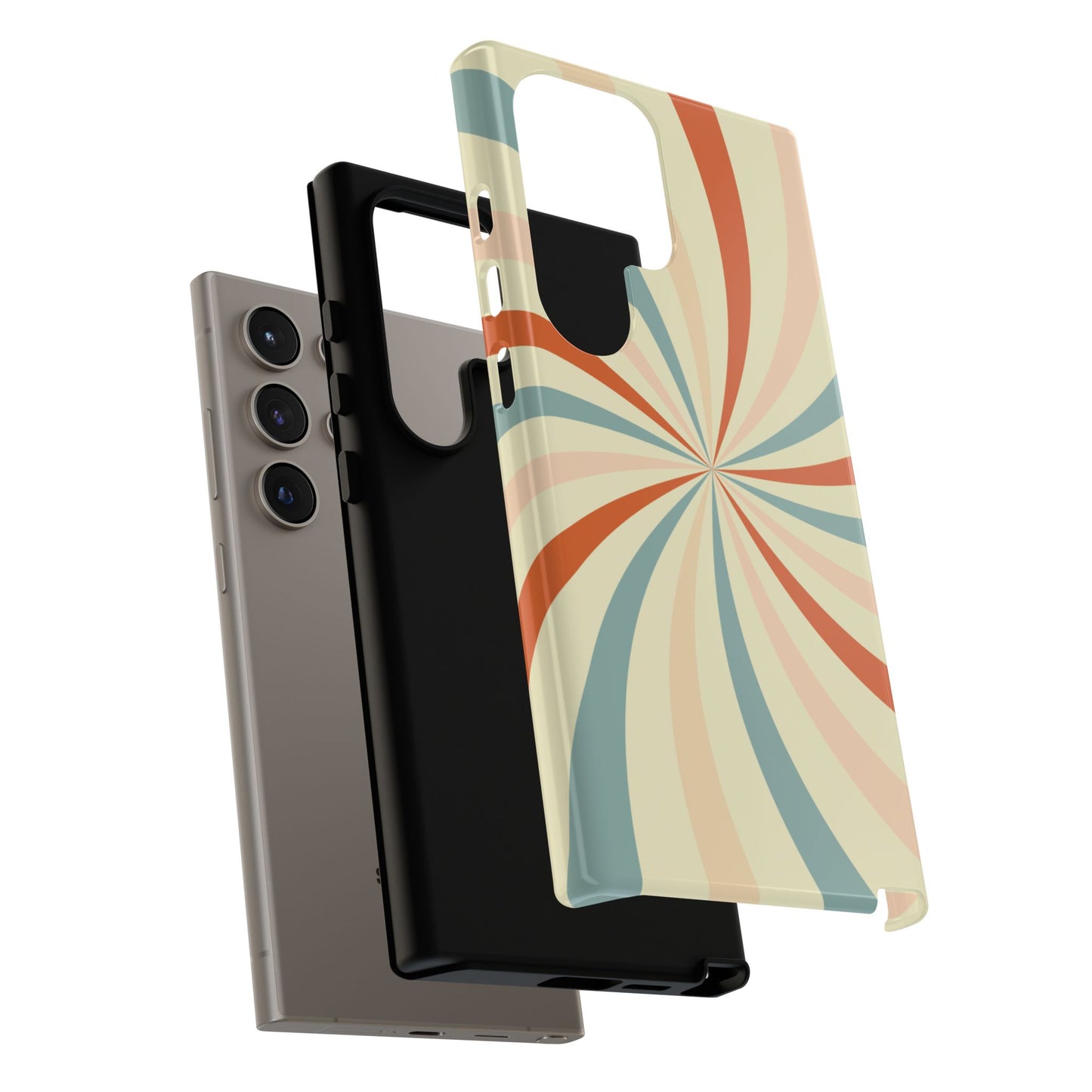 Retro Swirl Samsung Galaxy Case – Durable, Vintage-Inspired Design with Dual-Layer Protection