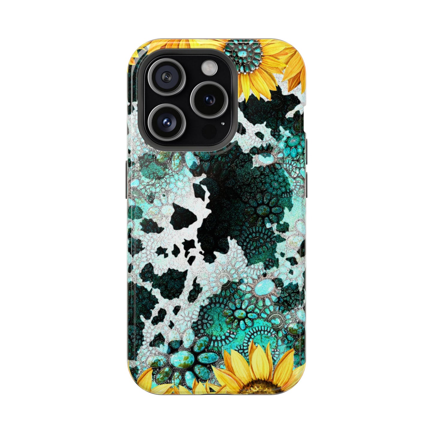 Boho Turquoise Sunflower Lace - MagSafe iPhone Series Case