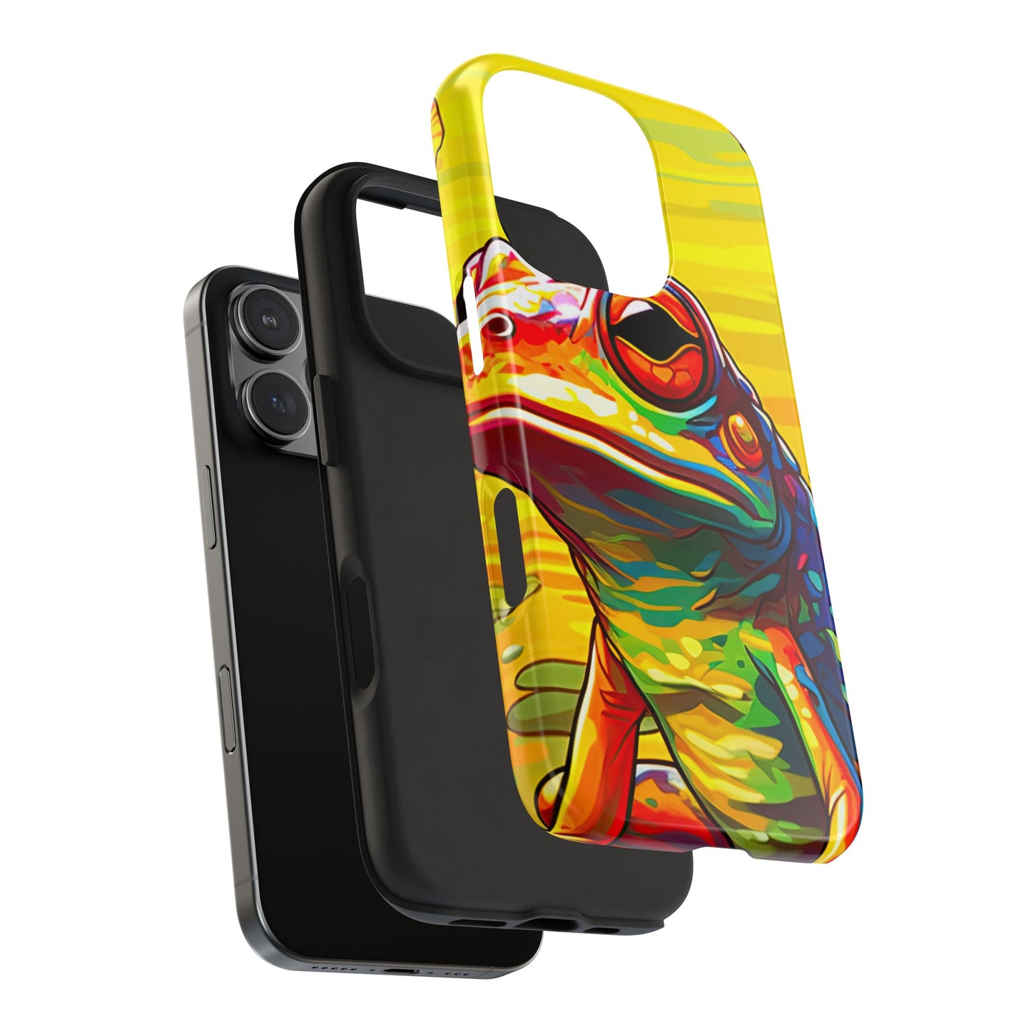 Vibrant Rainbow Frog Design – iPhone Series Case