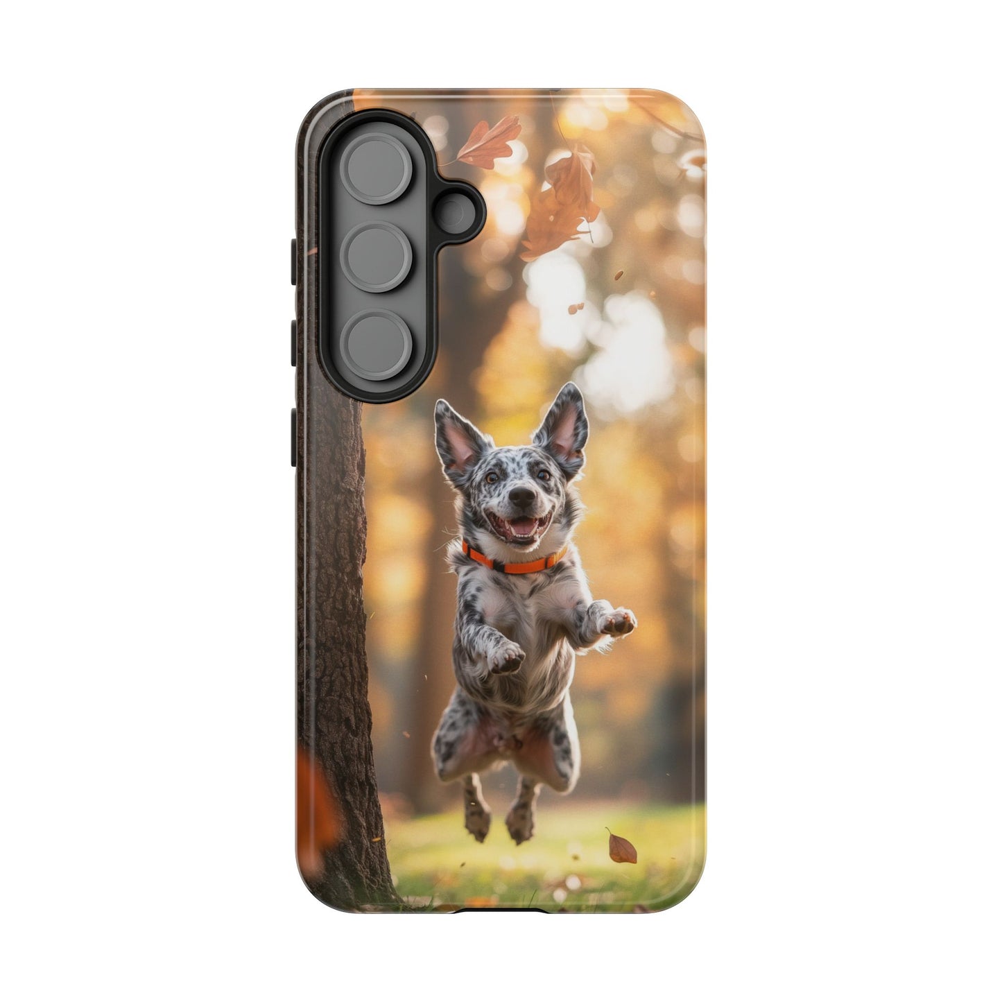 Energetic Blue Heeler Forest Pup Samsung Galaxy Case – Durable Outdoor-Inspired Design