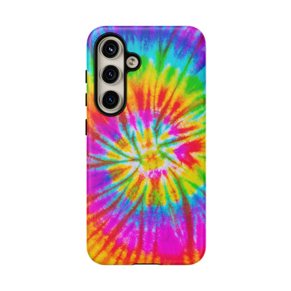 Vibrant Rainbow Spiral Tie-Dye Samsung Galaxy Case – Bold & Retro Style