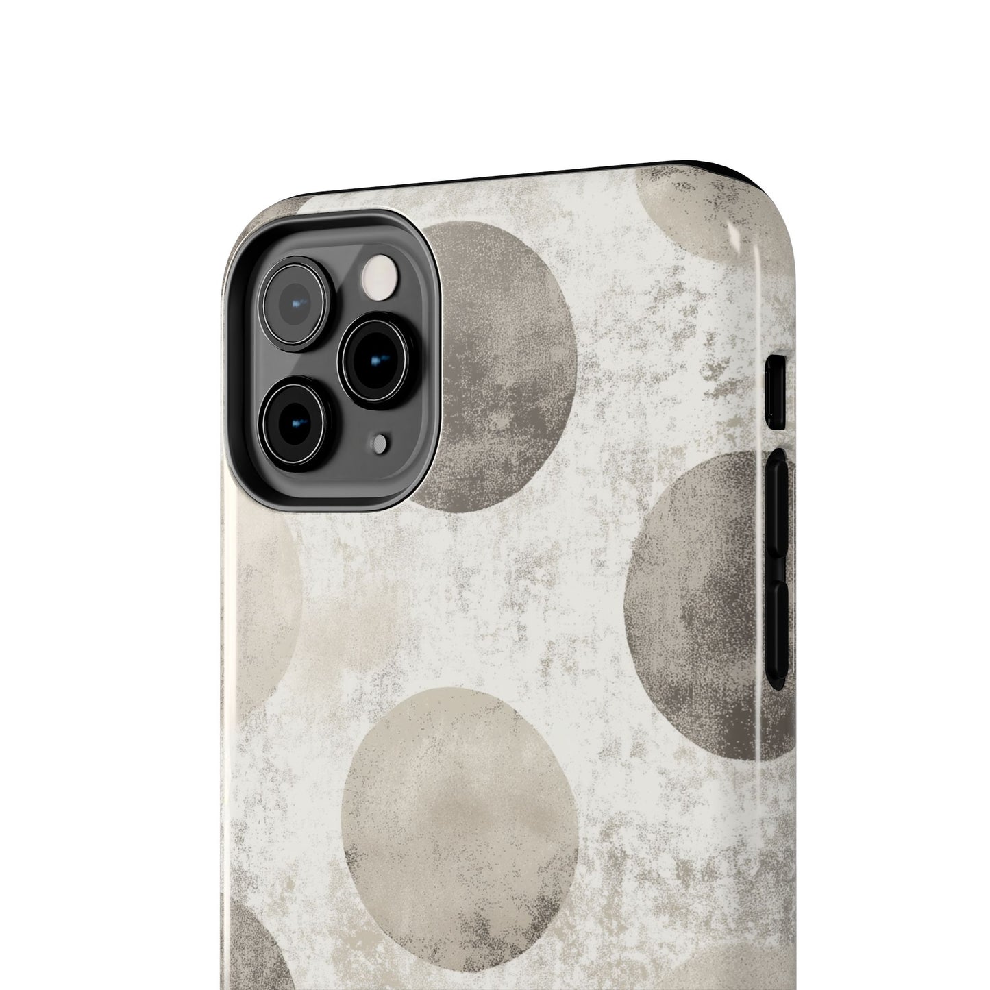 Vintage Polka Dot iPhone Case - Minimalist Neutral Protective Cover