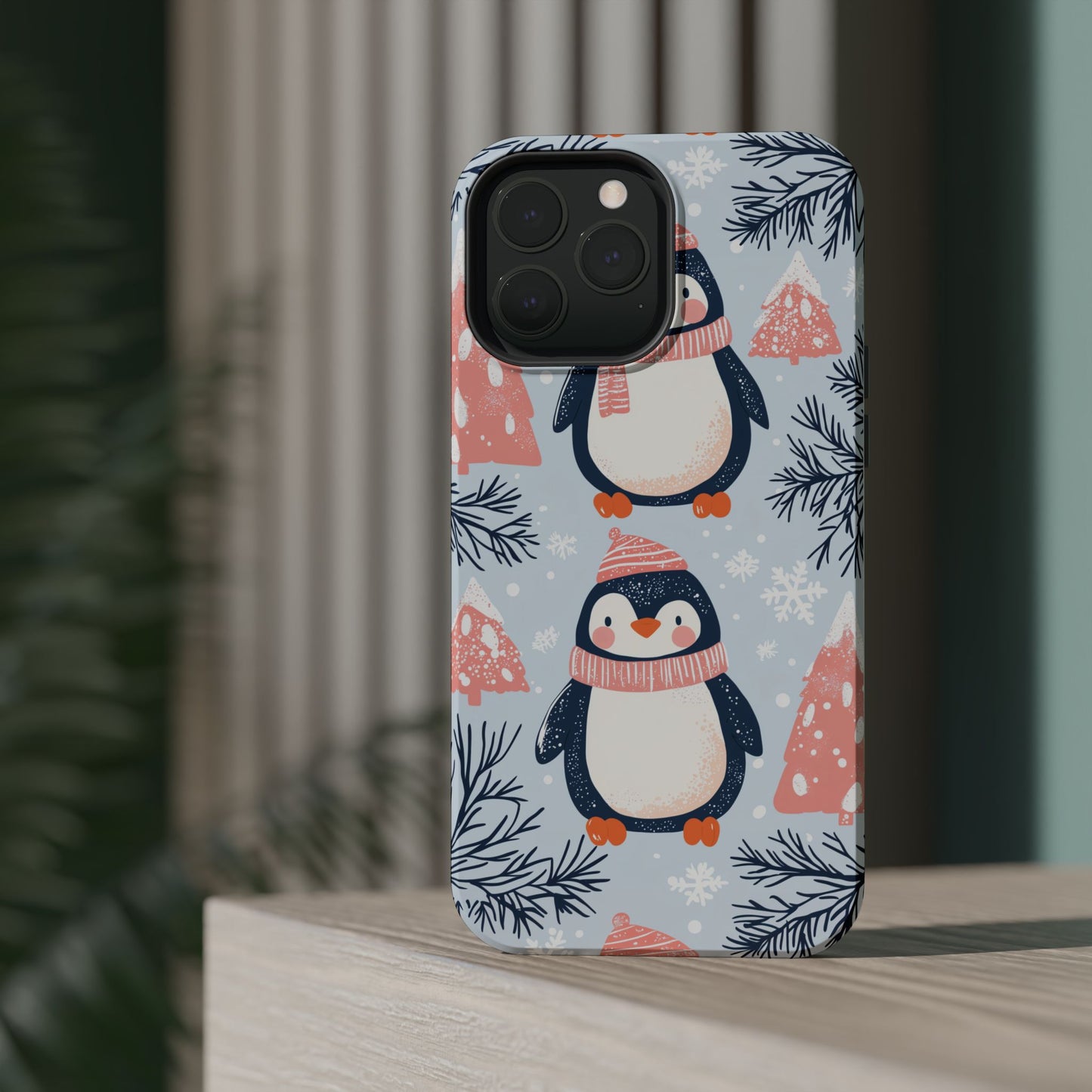 Penguin in Winter Wonderland MagSafe iPhone Case