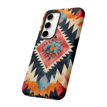 Bold Aztec Pattern Tough Samsung Galaxy Case – Vibrant Geometric Design, Dual-Layer Protection