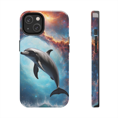 Cosmic Dolphin Space Vibes - iPhone Case