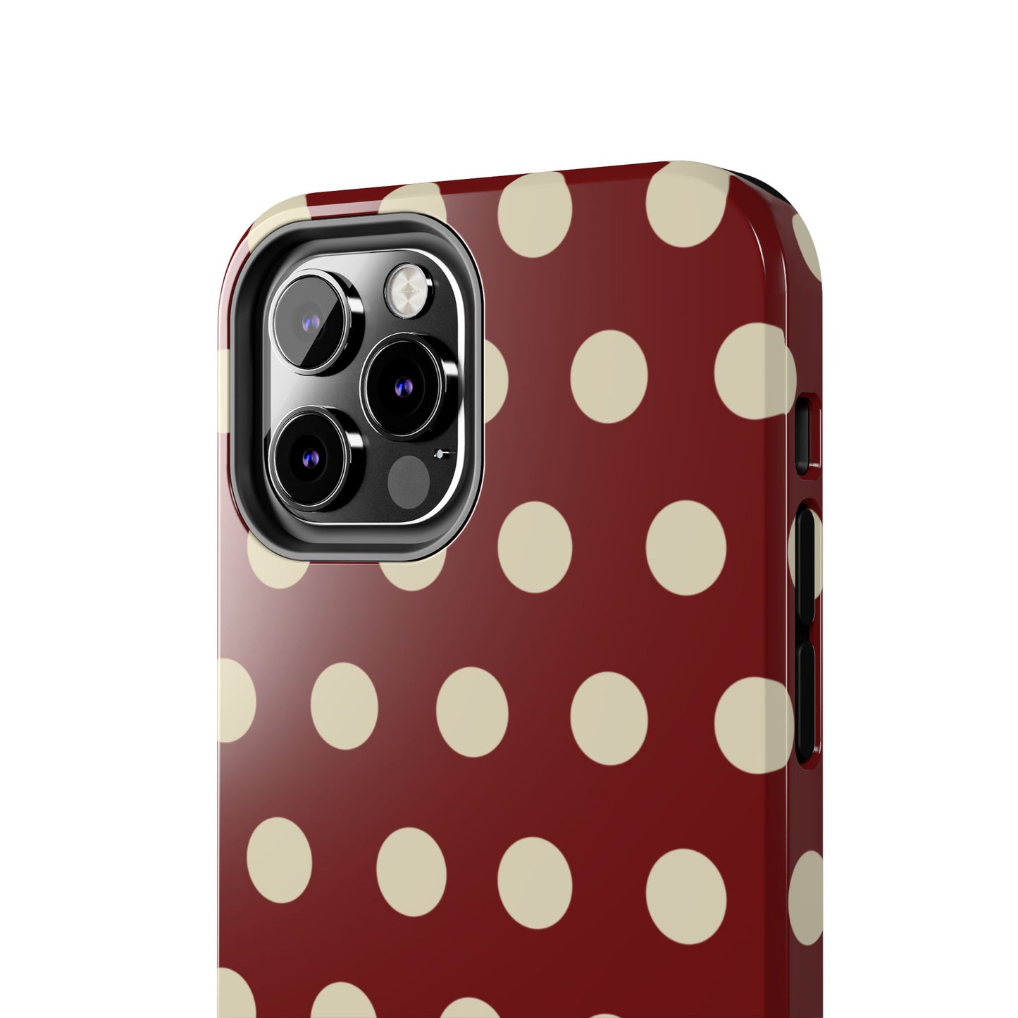 Classic Red & Cream Polka Dots - iPhone Case