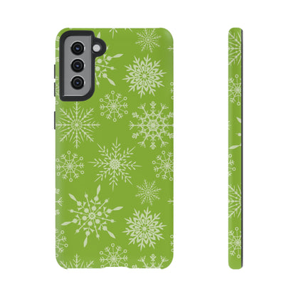 Green Snowflake Pattern – Samsung Galaxy Series Case