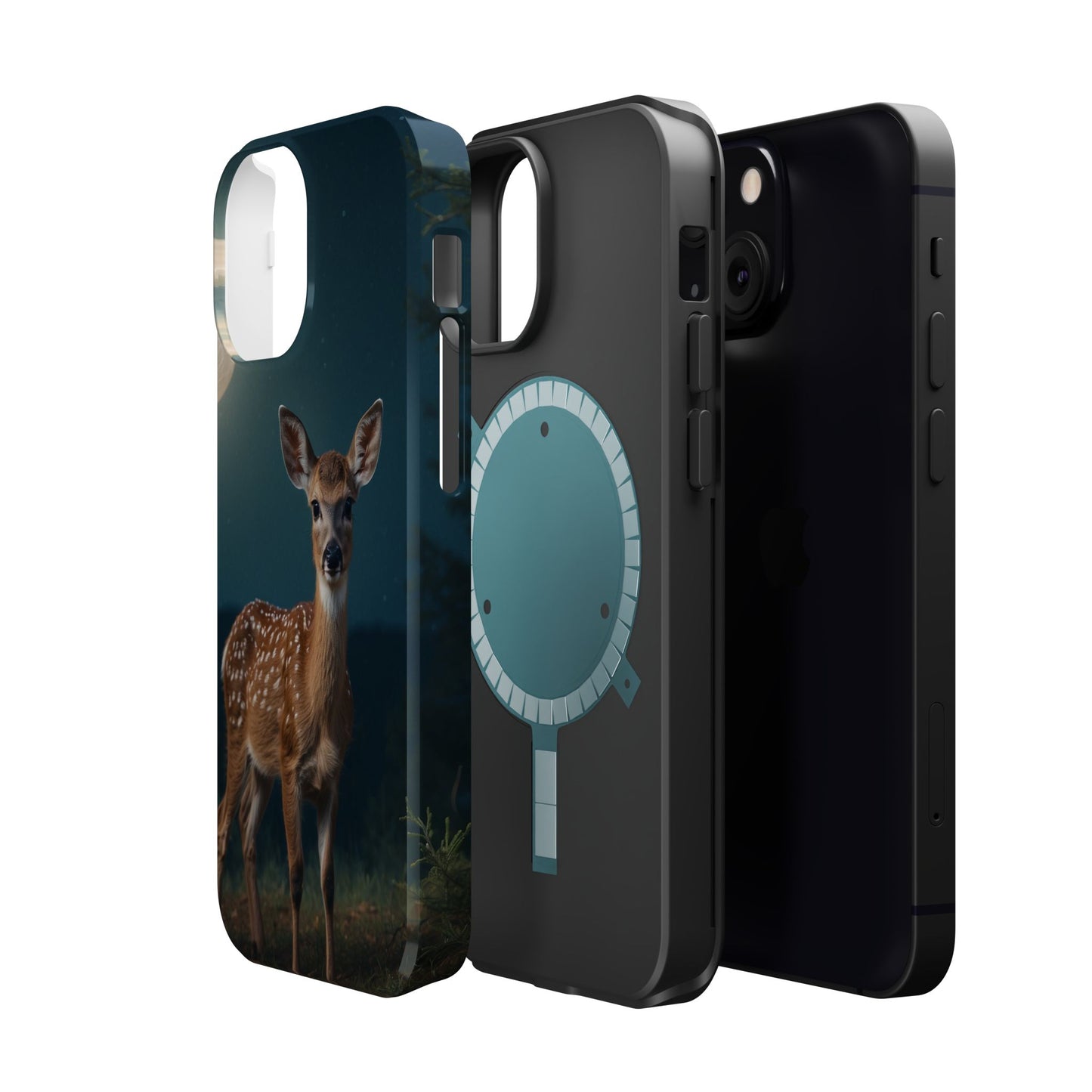 MagSafe-Compatible iPhone Case – Mystic Fawn Under the Moonlit Sky