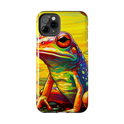 Vibrant Rainbow Frog Design – iPhone Series Case